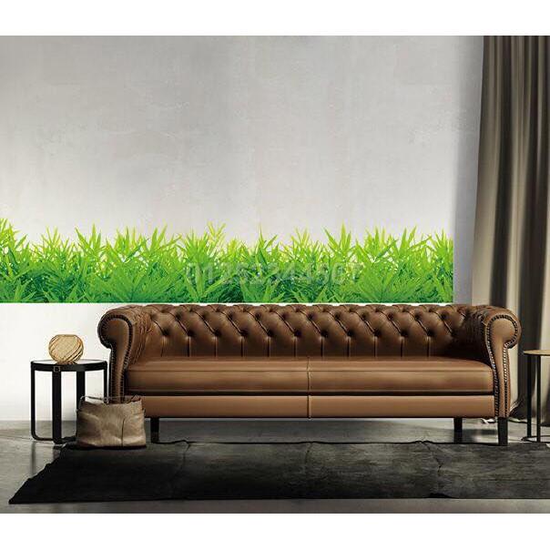 Decal dán tường vườn lá xanh