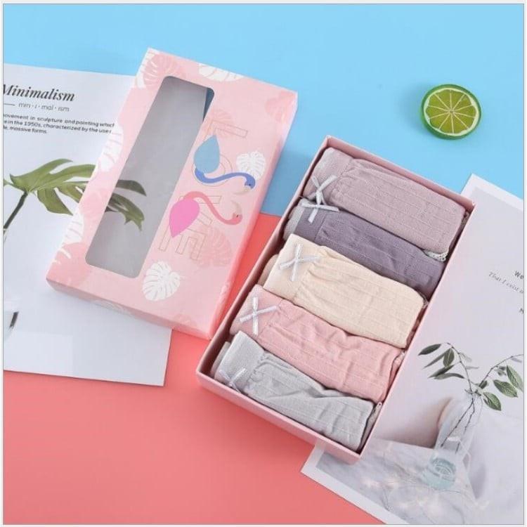 Hộp 5 Quần Lót Hồng Hạc Kháng Khuẩn Cao Cấp Beemit - quần chip Cotton sợi tăm tre kháng khuẩn Xuất Nhật