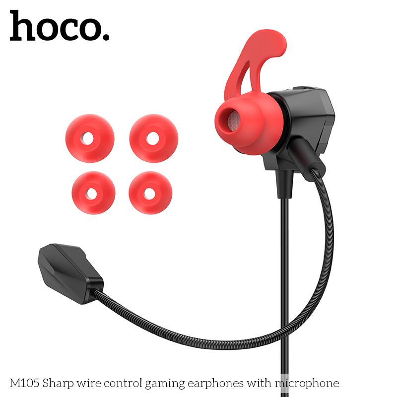 Tai nghe Gaming hàng chính hãng HOCO Mall Official M105 tai nghe có mic tháo rời chơi game nhét tai chống ồn mic Chân cắm Jack 3.5mm