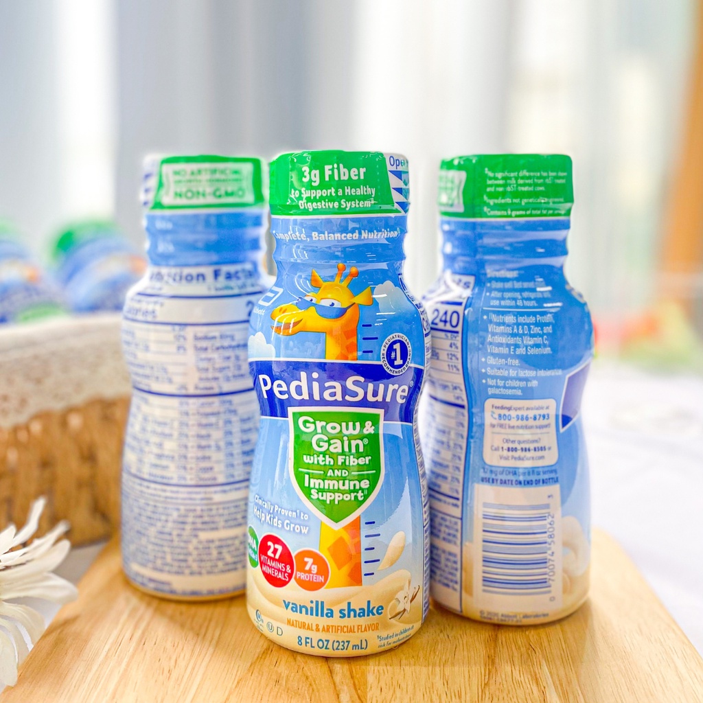 Sữa tăng cân cho bé Pediasure Grow and Gain with Fiber Mỹ - Giúp trẻ phát triển chiều cao, cân nặng, trí tuệ và tăng sức đề kháng