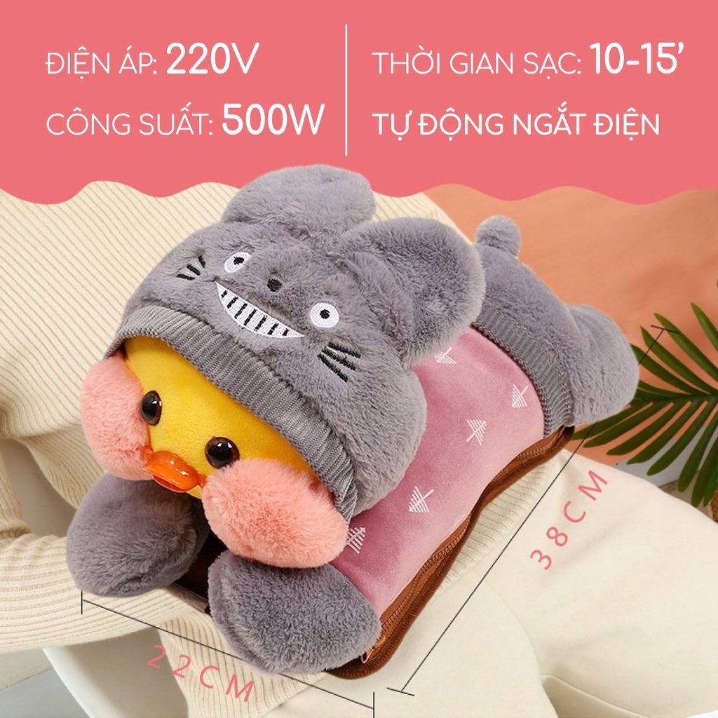 Túi sưởi cắm điện hình thú túi chườm bụng kinh quà tặng túi chườm nóng lạnh giữ nhiệt lâu cao cấp
