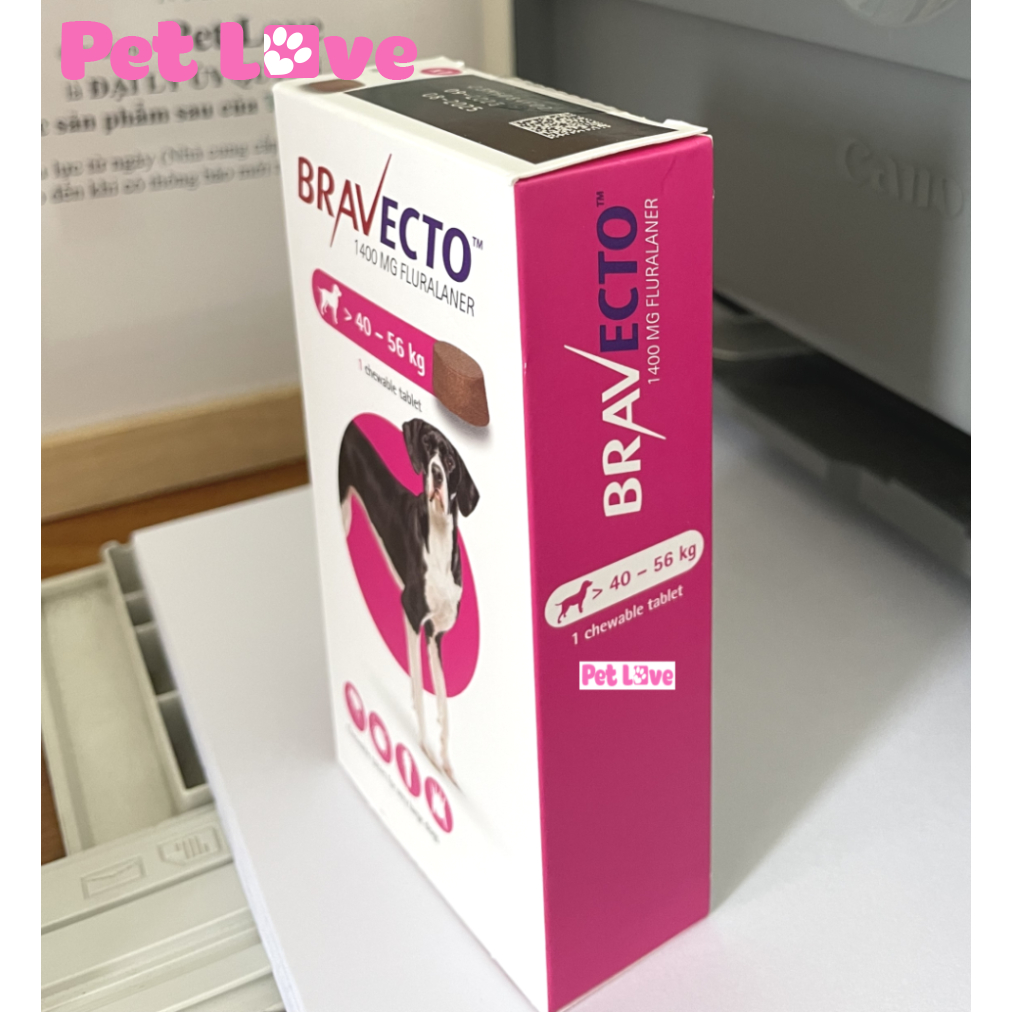 Bravecto diệt ghẻ, ve rận, bọ chét (chó 40 - 56kg)