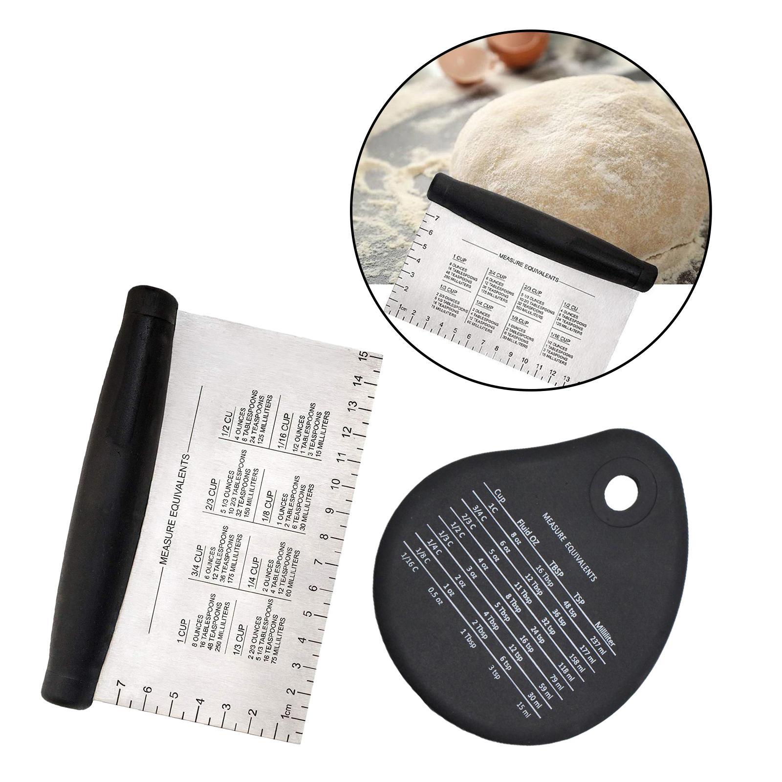 Stainless Steel Bench Scraper Dough Scraper Cutter Food Grade with Bowl Scrapper