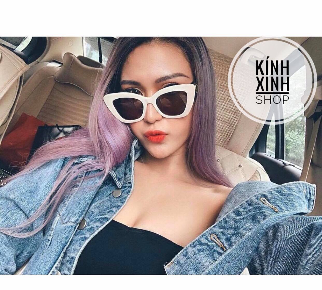 Kính râm, Kính mát Mắt tròn nhỏ mắt kinh thủy tinh cao cấp