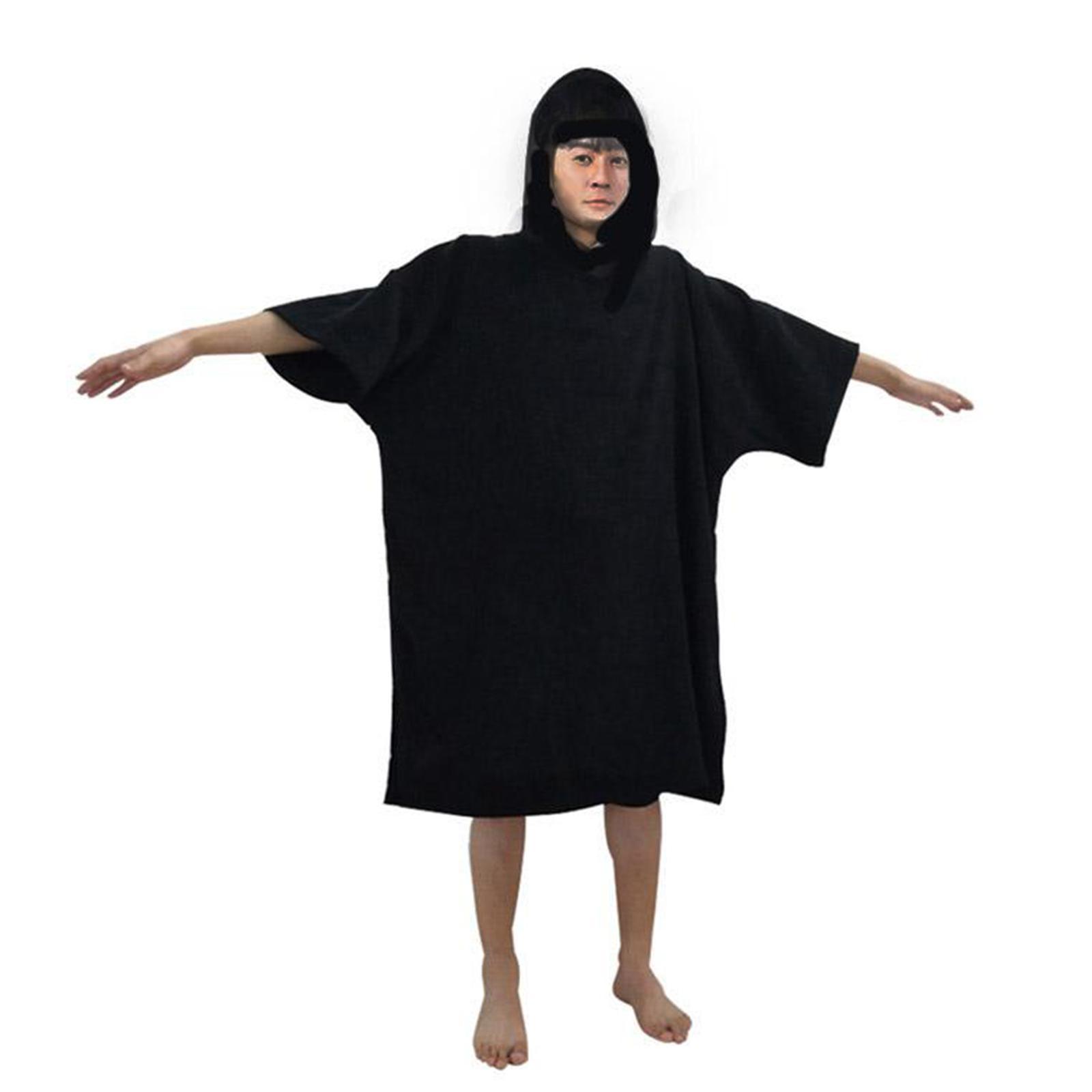 Unisex Changing Drying Coat Robe Towel Surf Poncho Swim Wetsuit