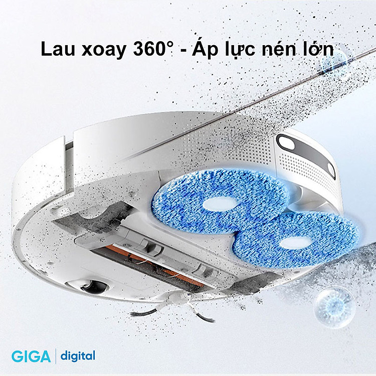 Robot Hút Bụi Lau Nhà XIAOMI DREAME L10 Prime/ W10 Pro Công Nghệ Giặt Giẻ Lau Sấy Khô Tự Động, Khử Khuẩn Tia Ion Bạc, Có Điều Khiển Giọng Nói, Tự Động Nâng Thảm, Công Nghệ Làm Sạch Tự Bơm Nước, Lực Hút 4000 Pa,  Pin 5200 mAh - Hàng Chính Hãng