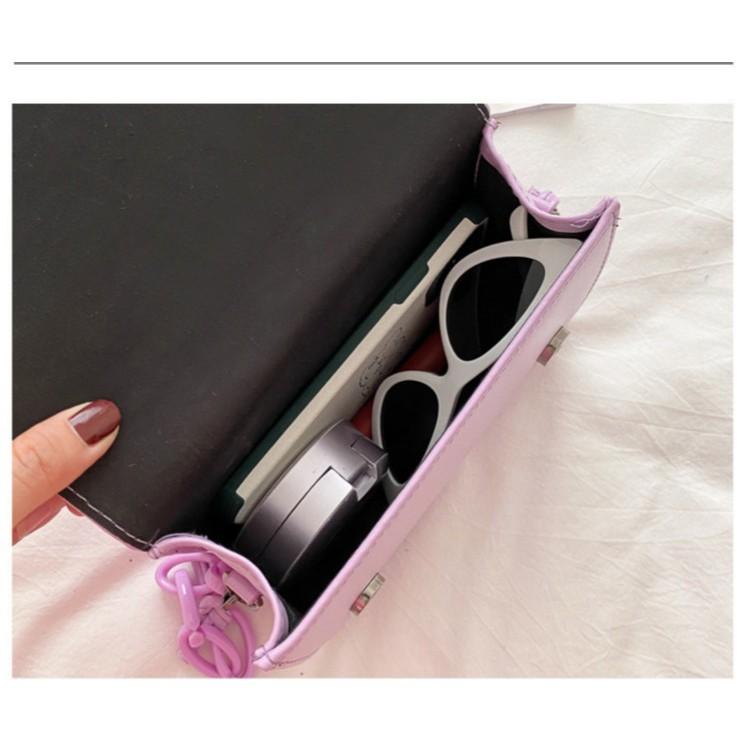 Túi Xách Nữ - 50K - TÚI ĐEO CHÉO DÂY PHA XÍCH ULZZANG CÁ TÍNH KT 18cm TD03