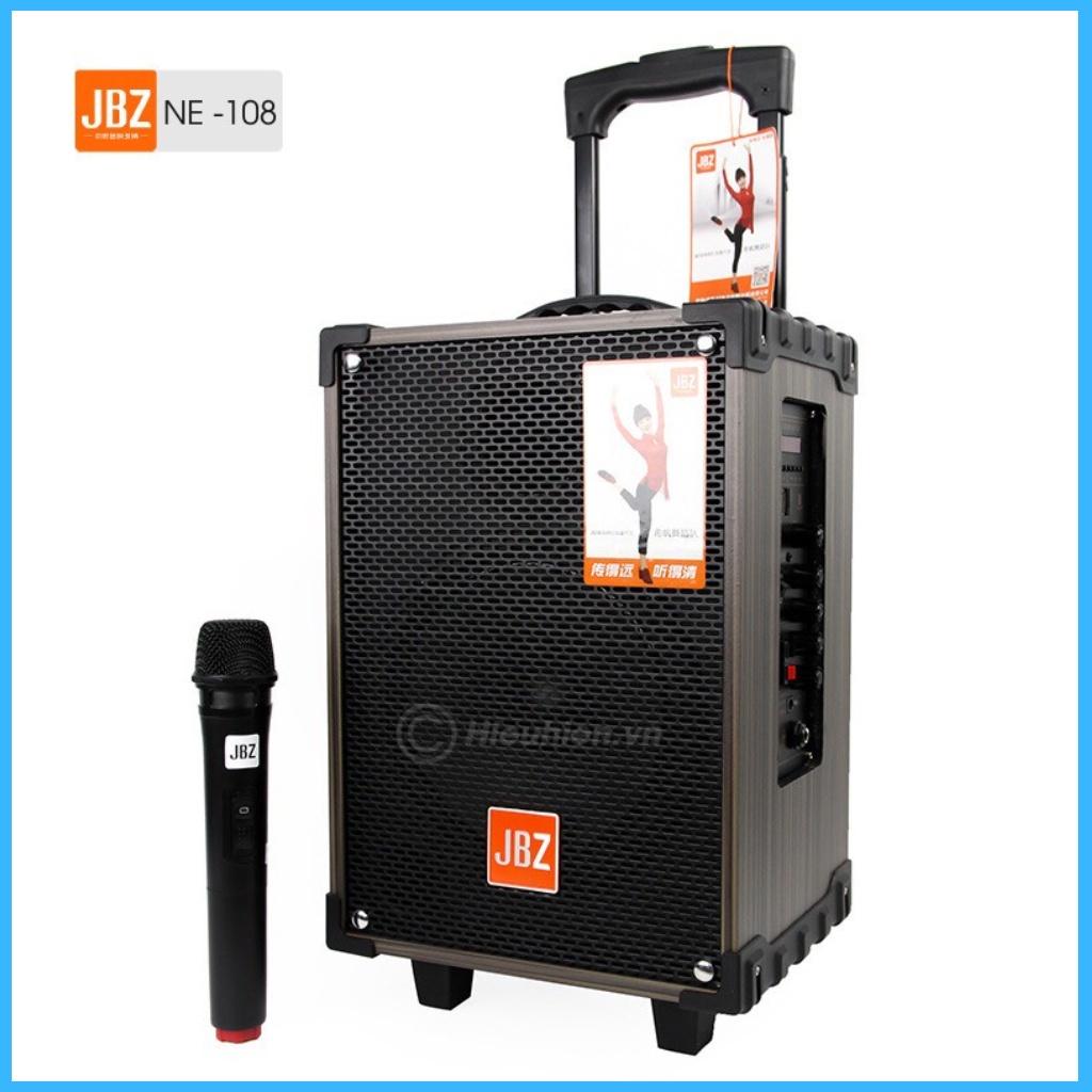 Loa Kéo JBZ NE-108 3 Tấc, Hát Karaoke Di Động Kèm 1 Micro Không Dây, Âm Thanh Sống Động Cực Hay