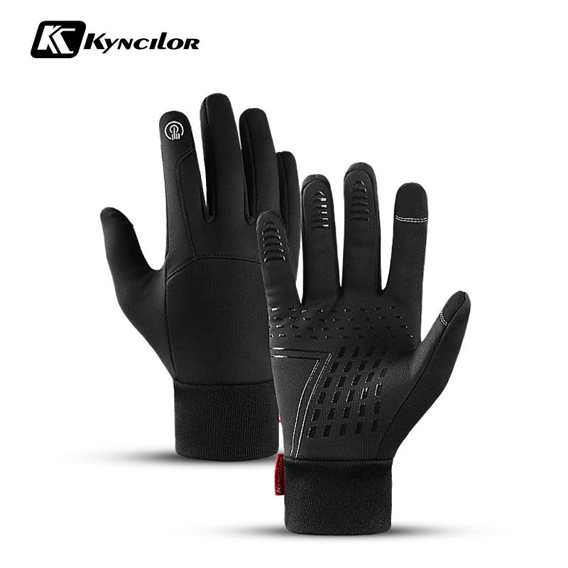 Chạm vào màn hình Găng tay thể thao ngoài trời Windproof Men Nữ Găng tay mùa đông Lông cừu Găng tay chạy bằng găng tay chống trượt chống trượt chống trượt Color: A0001-BU Size: M