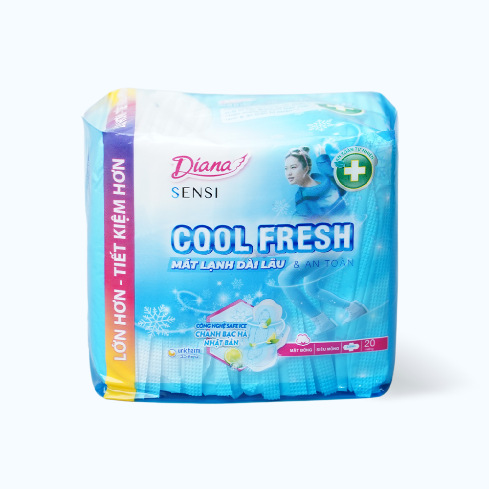 Băng vệ sinh siêu mỏng mát lạnh Diana Sensi Cool Fresh (Gói 20 miếng)