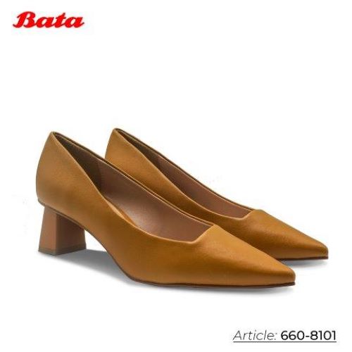 Giày nữ cao gót màu vàng Thương hiệu Bata 660-8101