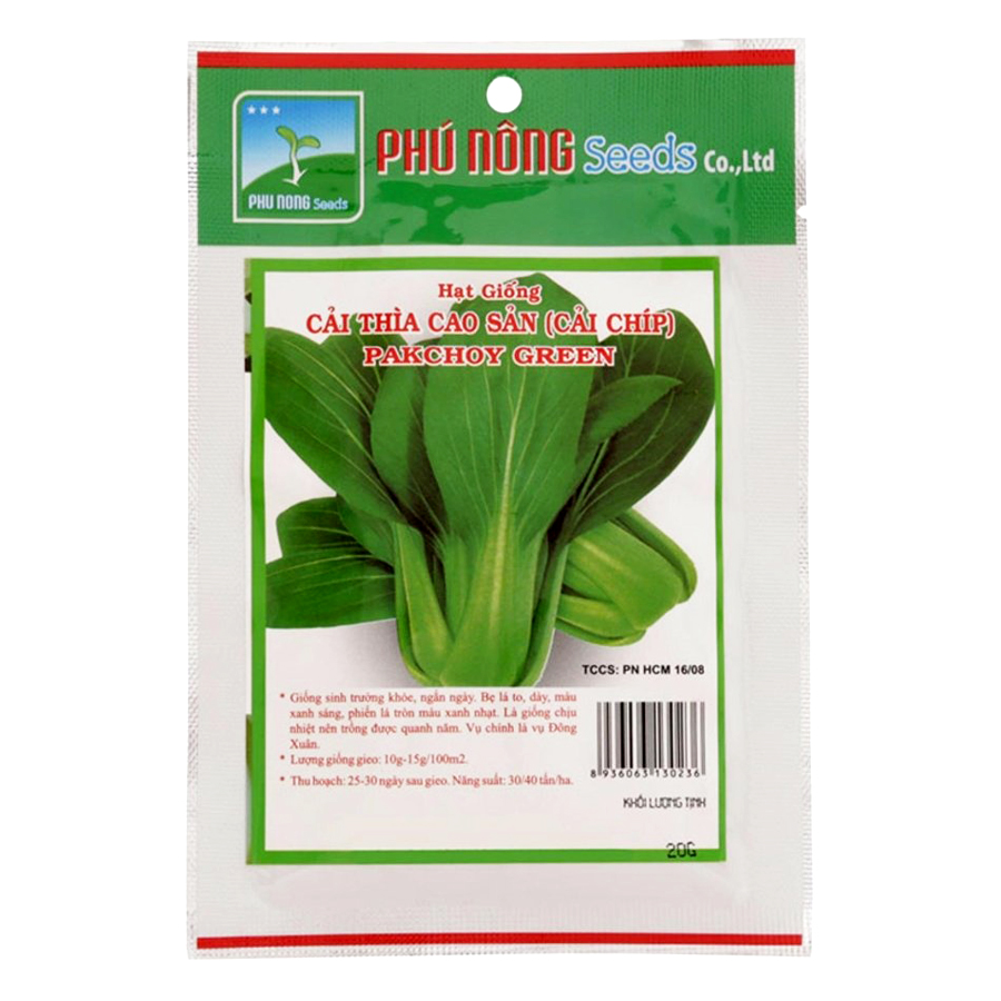 Bộ 2 Gói Hạt Giống Cải Thìa Cao Sản New Zealand Phú Nông