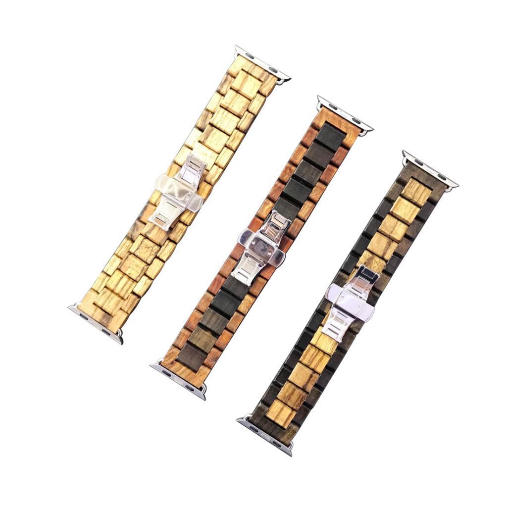 Sandalwood Watch Strap Band Clasp for  /2/1 42mm Light Brown