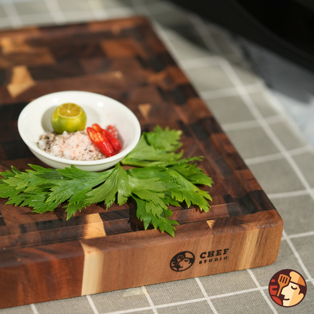 Thớt gỗ Keo Chef Studio cao cấp hình chữ nhật, đa dụng, an toàn cho sức khỏe