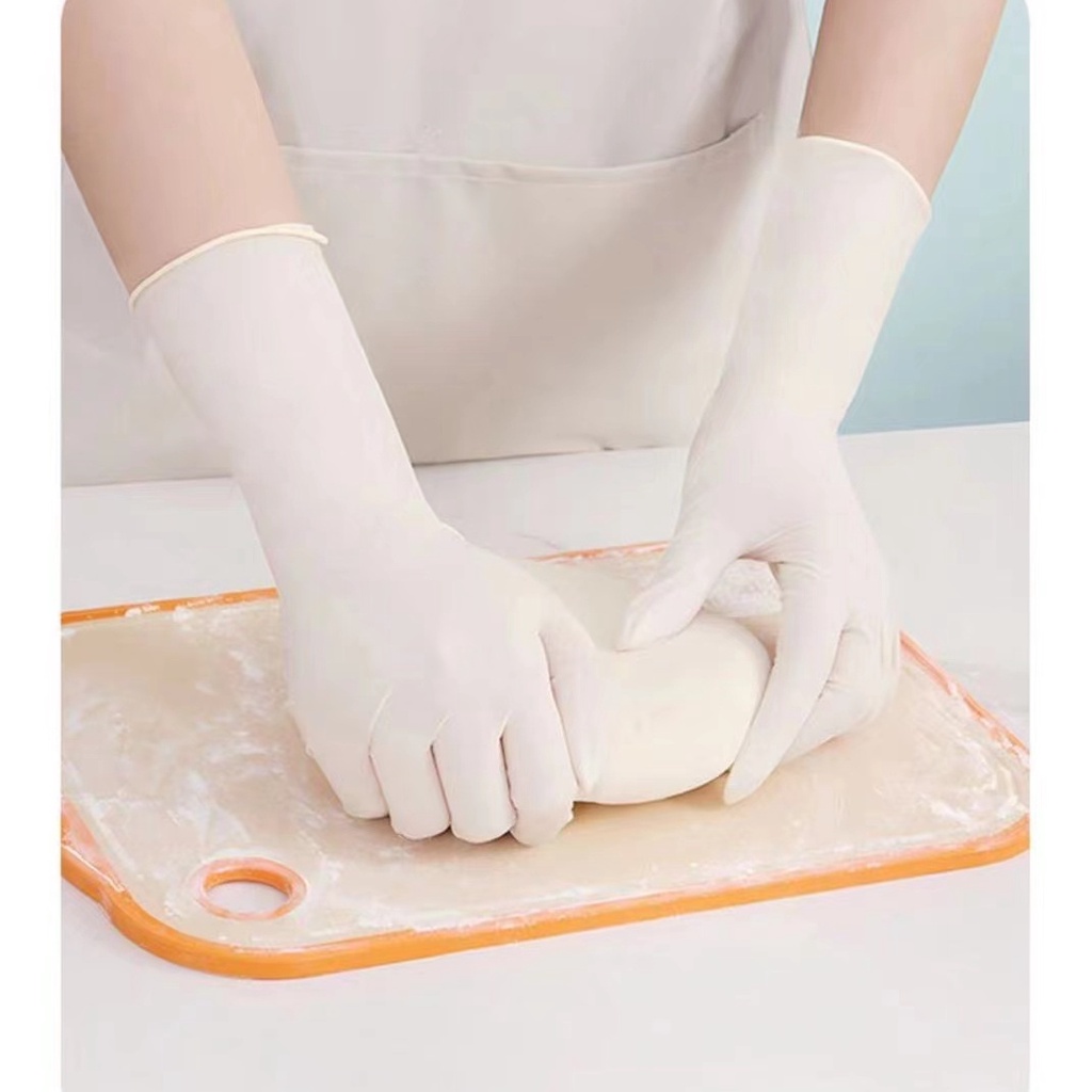 Găng Tay Cao Su Latex Cấp Thực Phẩm Mở Rộng Chống Dầu Chống Axit-Al Găng tay Găng tay rửa bát đĩa- Gia dụng An Tâm