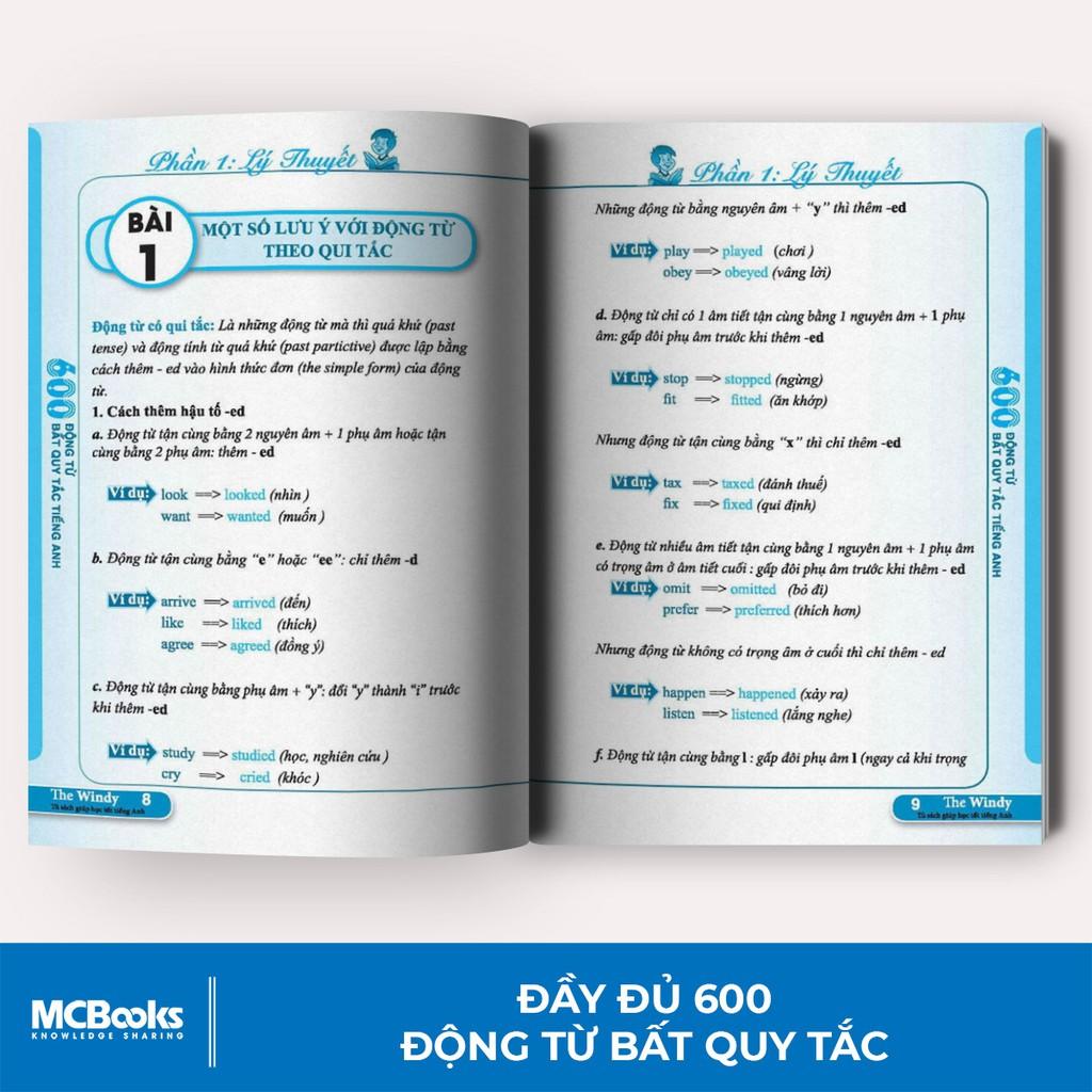 Sách - 600 Động Từ Bất Quy Tắc Trong Tiếng Anh Cho Người Học Ngữ Pháp Căn Bản - Học Kèm App Online