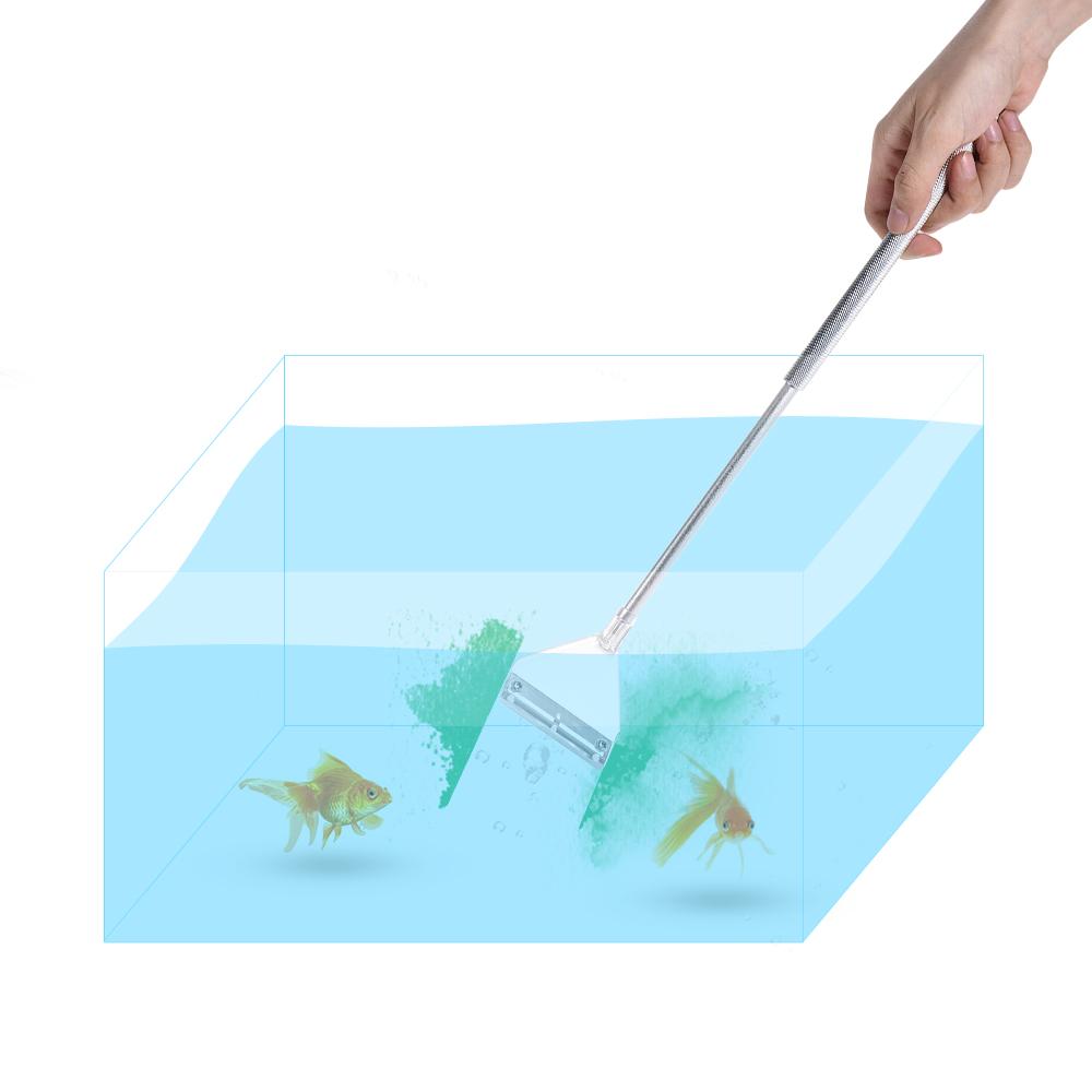 Dụng cụ làm sạch bể cá bằng kính, độ dài có thể điều chỉnh, lưỡi dao dễ dàng tháo lắp