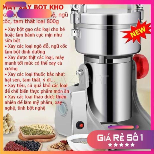 Máy Xay Bột Khô, nghiền ngũ cốc, thuốc bắc siêu mịn cao cấp loại 800gr E900 SEKA - công suất 3000w