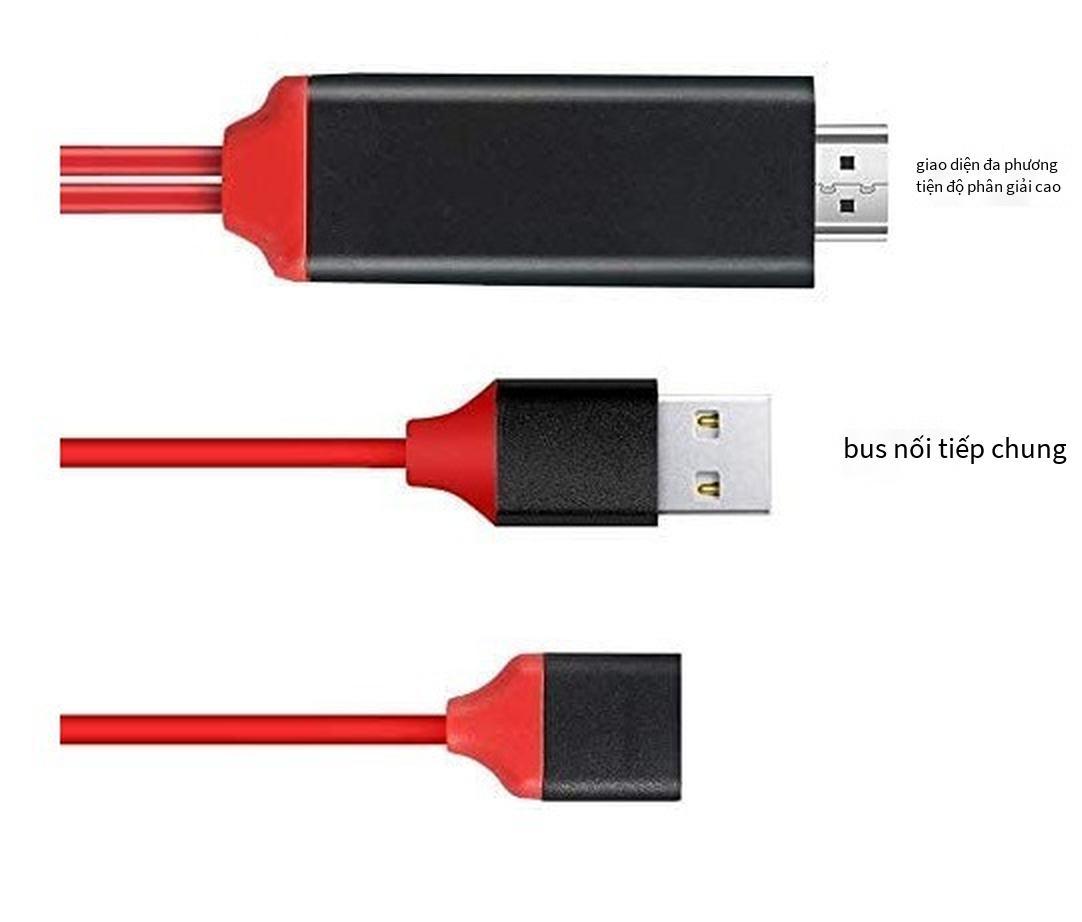 Ưu đãi đặc biệt Đầu cái USB sang HDMI với nguồn điện Android Pingguo Cáp trình chiếu độ nét cao đầu cái USB để hỗ trợ các hệ thống khác nhau