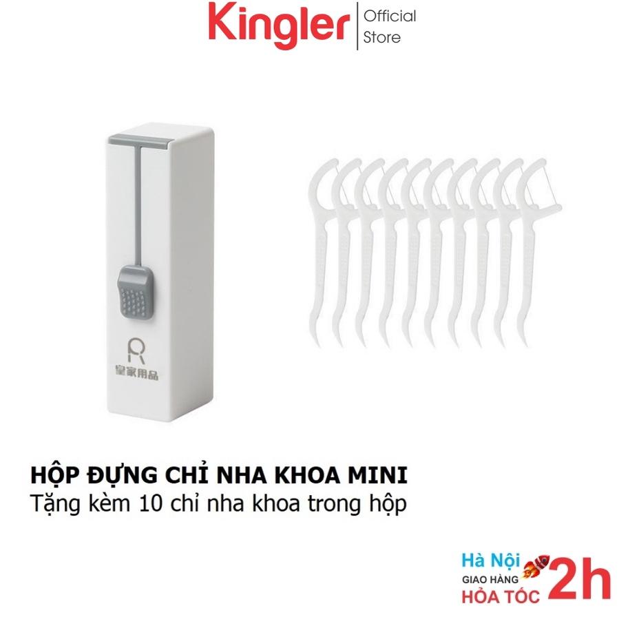 Hộp Đựng Tăm Chỉ Nha Khoa Mini, Kèm 10 Tăm Chỉ Cá Nhân, Nhỏ Gọn, Tiện Dụng, Bỏ Túi Mang Theo Người, Tiện Lợi Khi Đi Làm, Đi Du Lịch. Kingler 7036