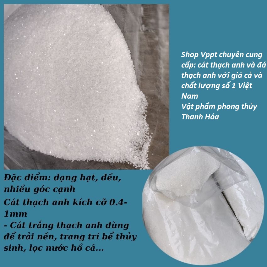 2 kg cát thạch anh lọc nước , Vật liệu lọc, trang trí bể cá, trải nền, làm thác cát trang trí bể cá