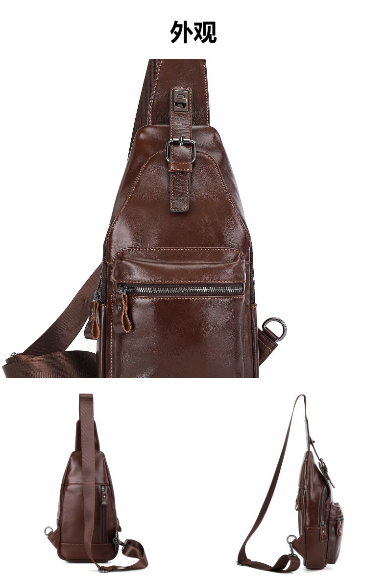 Túi đeo chéo nam DA BÒ THẬT – BEE GEE DCN9356