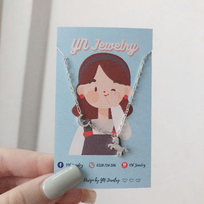 Lắc tay ngựa bạc đính đá YN JEWELRY SL