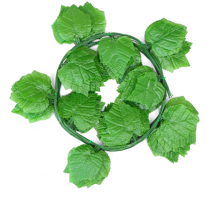 Dây leo lá giả, combo 12 dây lá thường xuân nhân tạo trang trí ban công, sân vườn, nhà cửa, quán cà phê, cửa hàng
