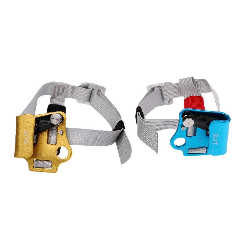 2 Pieces / Set Double Foot Ascender Riser Rock Climbing Caving Boot Mounted Device Rope Access Protection Gear