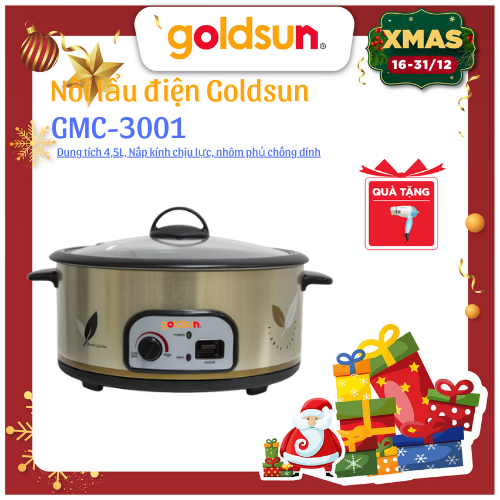 Nồi lẩu điện Goldsun GMC-3001 4.5L Hàng chính hãng Bảo hành 12 tháng