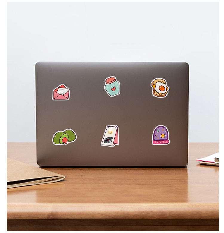 s465. Sweet daily life Sticker trang trí mũ bảo hiểm,guitar,ukulele,điện thoại,sổ tay,laptop