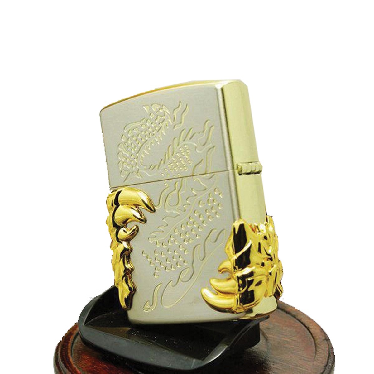 Hộp Quẹt Bật Lửa Xăng Đá Móng Rồng Khắc Nổi1988 Cực Đẳng Cấp + Tặng Tai Nghe Nhét Tai Cao Câp