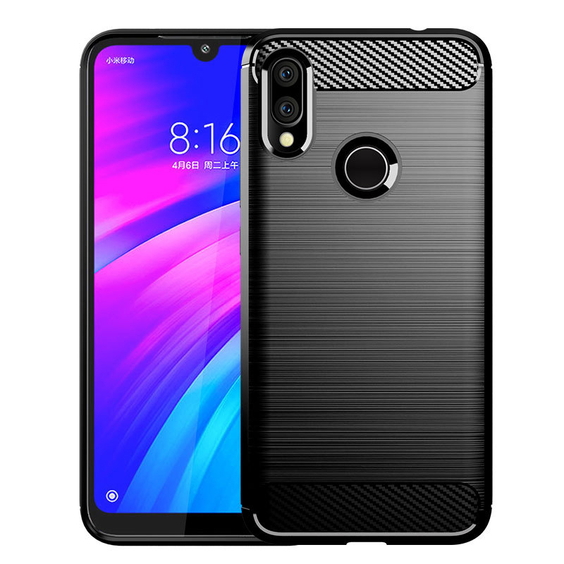 Ốp Lưng Chống Sốc Vân Cabon Cho Điện Thoại Xiaomi Redmi 7