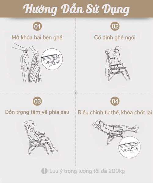 Ghế xếp thư giãn - gấp gọn thông minh