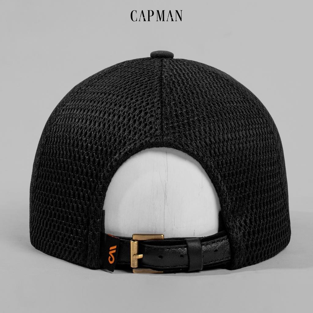 Mũ snapback CAPMAN phong cách hiphop CM44 họa tiết chấm bi màu đen