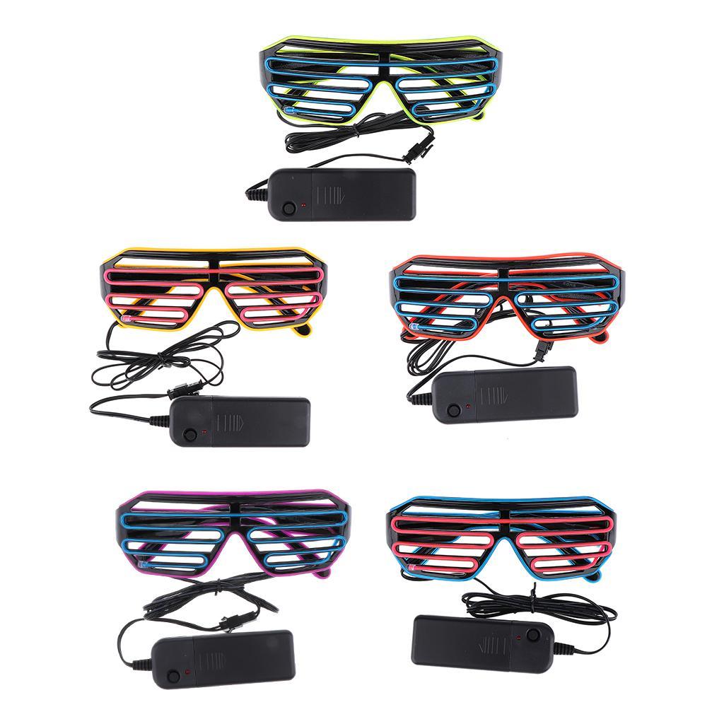 Halloween LED Light Up Shutter Eye Mask Masquerade Party Cosplay Mask
