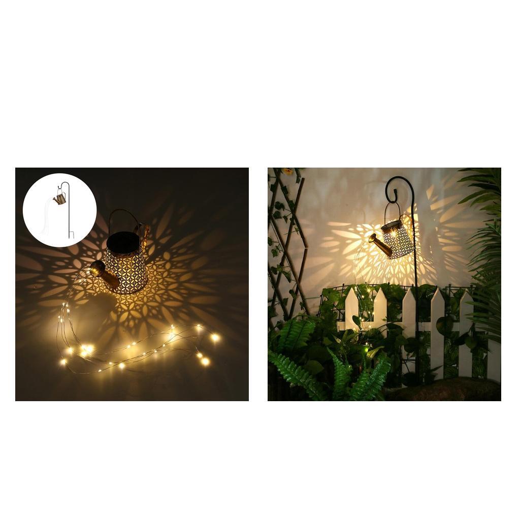 2pcs Watering Can Stake Solar Garden Lamp Yard Decor Outdoor Lamp
