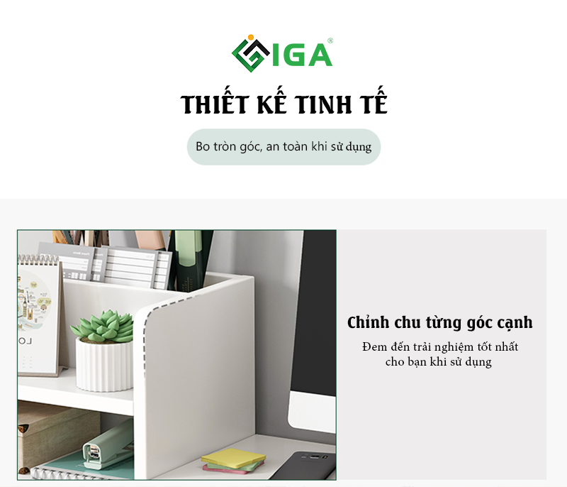 Kệ Để Máy Tính Kết Hợp Kệ Sách Đa Năng Hiện Đại Thương Hiệu IGA - GP184