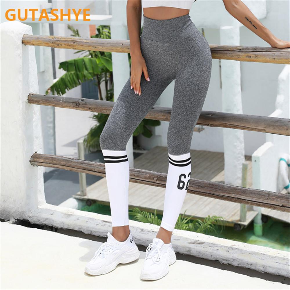 Quần Yoga Ladies Chân sọc Chân liền mạch Tie Peach Hip Yoga Quần thể thao cao vòng eo đầy đủ chiều dài Thể dục Thể dục Color: 1235 Black Size: S