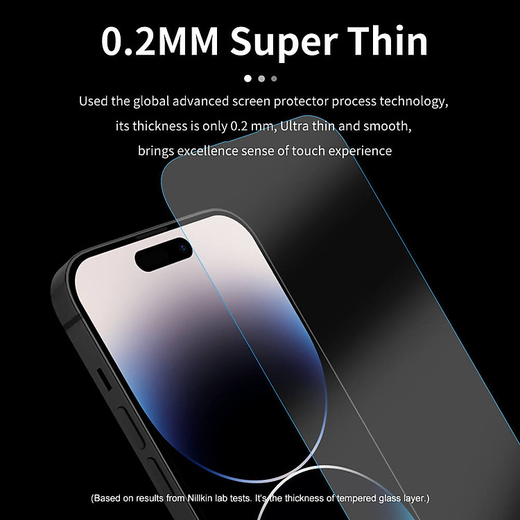Dán kính cường lực cho iPhone 15 Pro  Nillkin Amazing H+ Pro  – Hàng chính hãng
