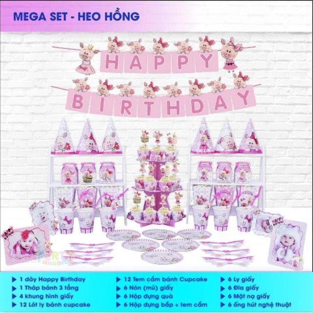 SET MEGA TRANG TRÍ SINH NHẬT HEO