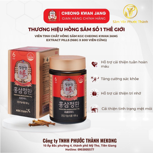 Viên tinh chất hồng sâm KGC Extract Pills 168g