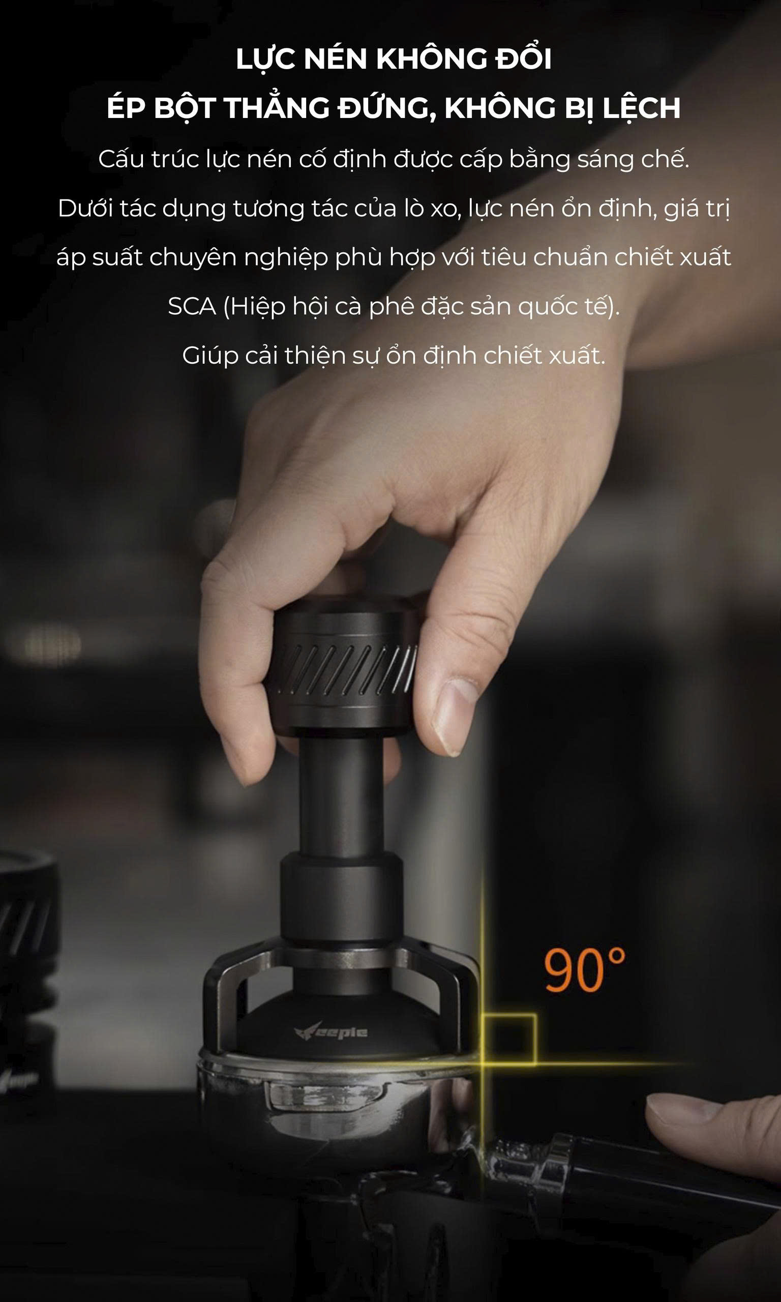 Combo dụng cụ pha espresso Diagonal line Series Feepie