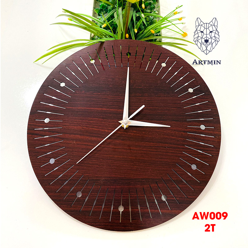 AW009 - Đồng Hồ Gỗ Treo Tường – Décor Trang Trí
