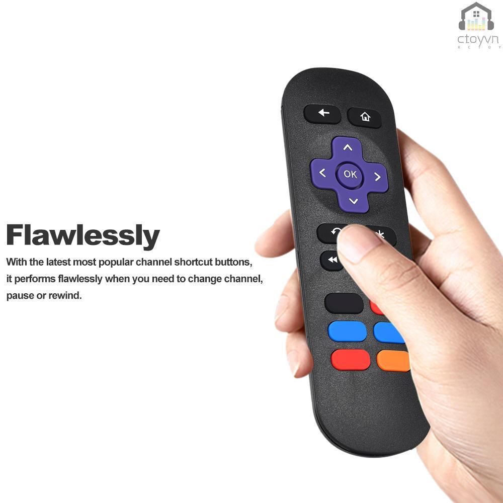 Điều khiển từ xa thông minh cho Roku 1 2 3 4 LT HD XD XS màu đen
