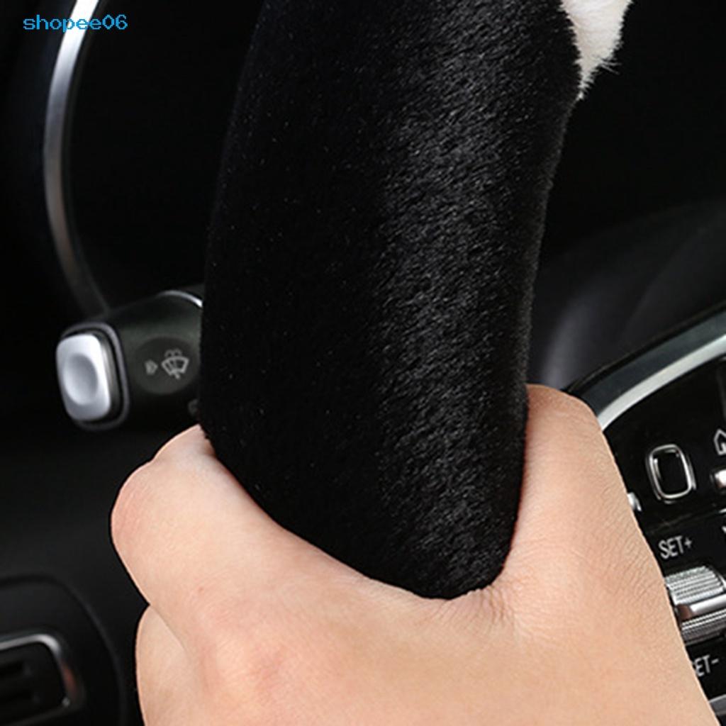 Vỏ bọc vô lăng xe hơi phủ lông kiểu hoạt hình dễ thương