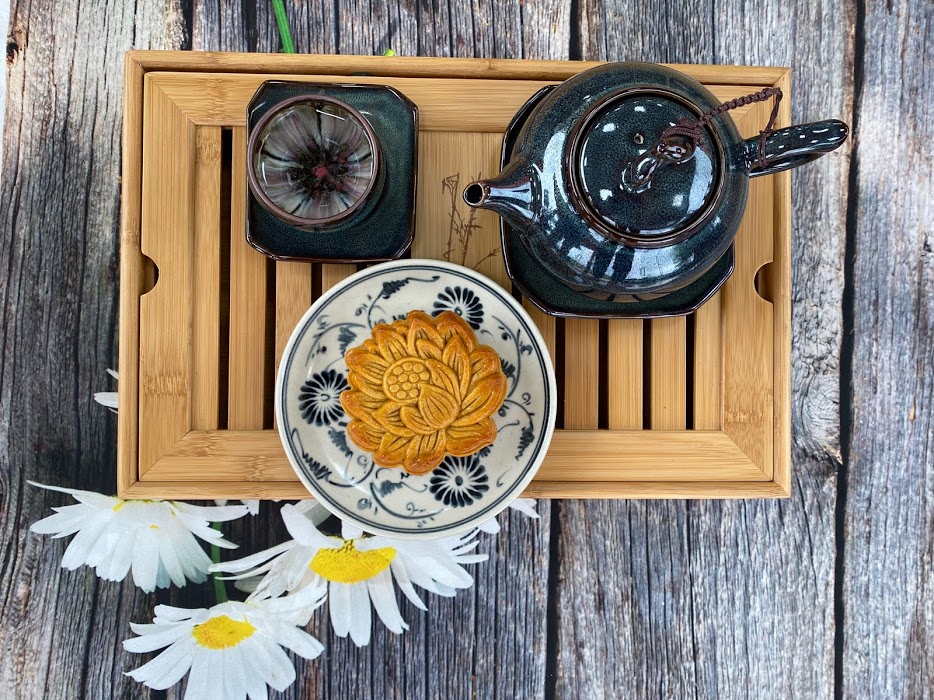 Bộ ấm chén uống trà Bát Tràng cao cấp men hỏa biến lòng nở hoa của nghệ nhân bậc nhất Bát Tràng Tô Thanh Sơn