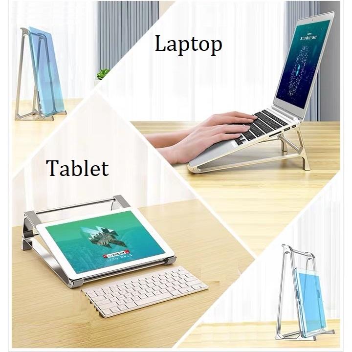 P5 Giá đỡ dựng gọn kiêm kê laptop, máy tính bảng hợp kim nhôm