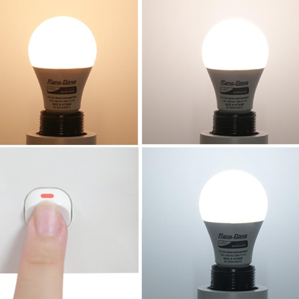 Bóng Đèn LED Bulb Tròn Rạng Đông 5W, Chip LED Sam Sung, Ánh Sáng Trắng Vàng - Hàng chính hãng