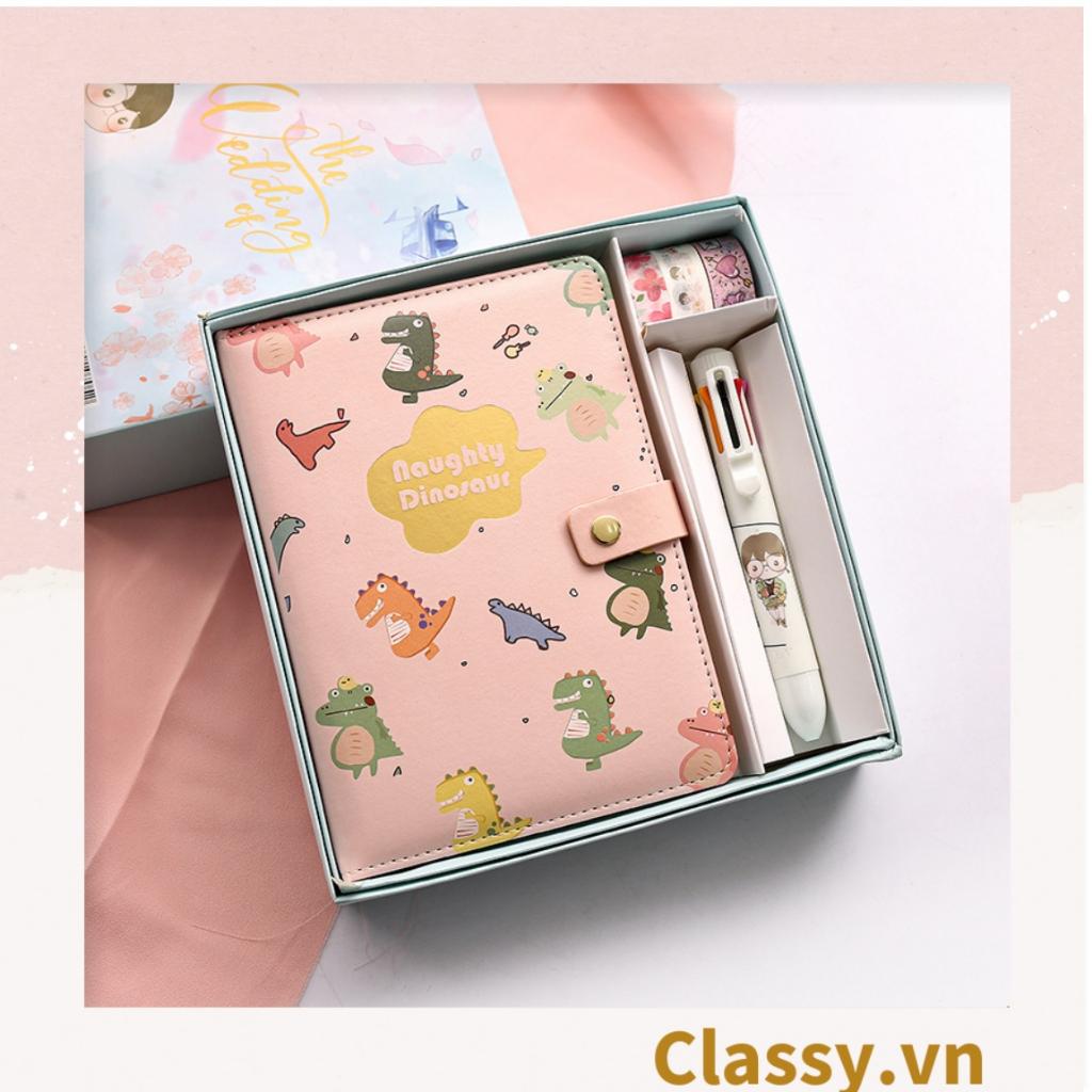 Bộ sổ tay mini Classy đính kèm bút, đồ trang trí, họa tiết dễ thương, tiện lợi mang theo bên người PK1226